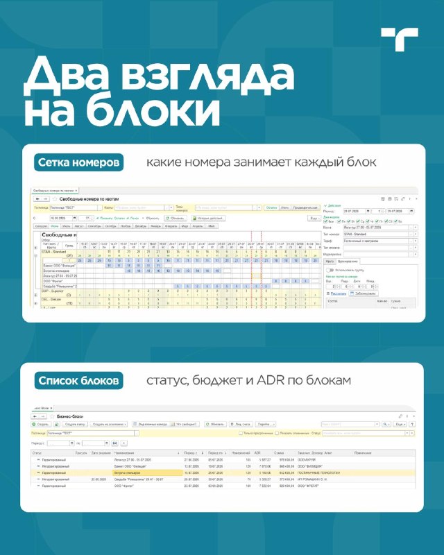 Бизнес-блоки в 1С:Отель  — карточка 5