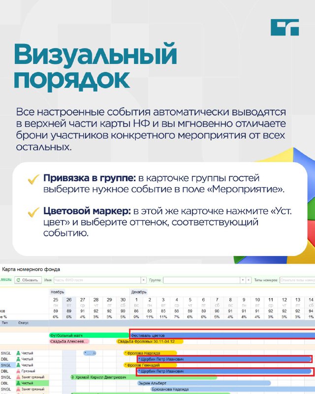 Инструмент «События» в 1С:Отель — карточка 4
